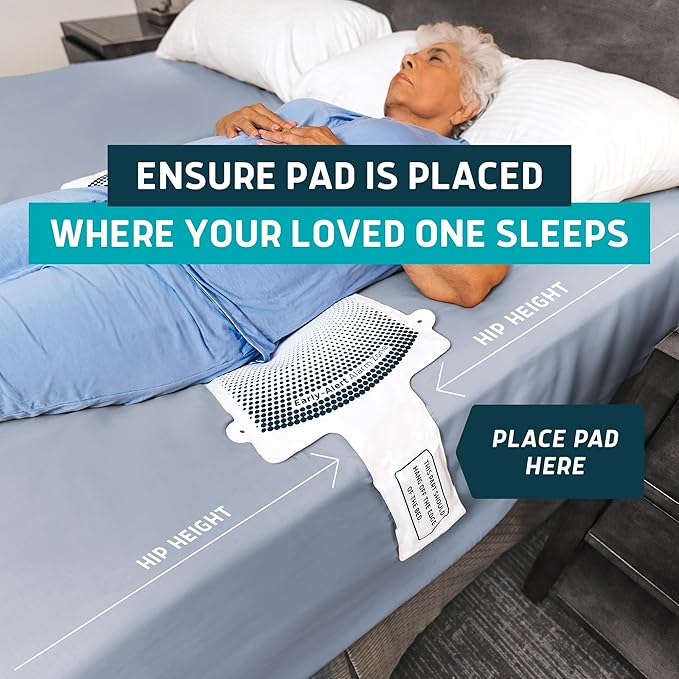 Lunderg Wireless Early Alert Bed Alarm System for Elderly - Alerts Caregivers Before They Get Up, No in-Room Alarm to Frighten Your Loved One, Fall Prevention for Dementia Care, Trusted US Company