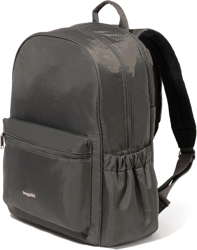 Baggallini Securtex Anti-Theft Laptop Backpack, Charcoal