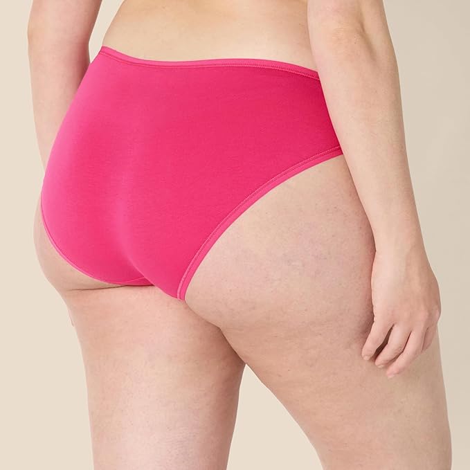 Amazon Essentials Women's Breathable Cotton Bikini Brief Underwear with Full Coverage, Multipacks