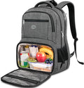 MATEIN Work Backpack for Men, Large Anti Theft Lunch Backpack with Laptop Compartment, TSA Friendly Travel Carry On Flight Approved, Lightweight College Bag for Camping Hiking, Grey