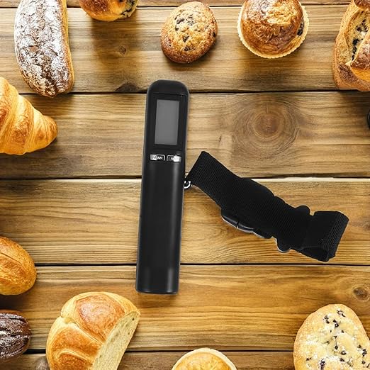 Digital Hanging Luggage Scale with High-Strength Strap, Handheld Electronic Travel Weight Scale for Suitcase Baggage Weighing Up to 50Kg/110Lb, Backlit Screen for Accurate Airport