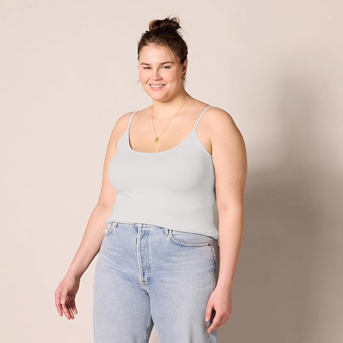 Amazon Essentials Women's Slim-Fit Camisole for Layering and Everyday Wear, Pack of 4