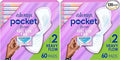 Always Pocket Feminine Pads with FlexFoam,Size 2,Heavy Flow,with Wings,Unscented,60 Count (Pack of 2)