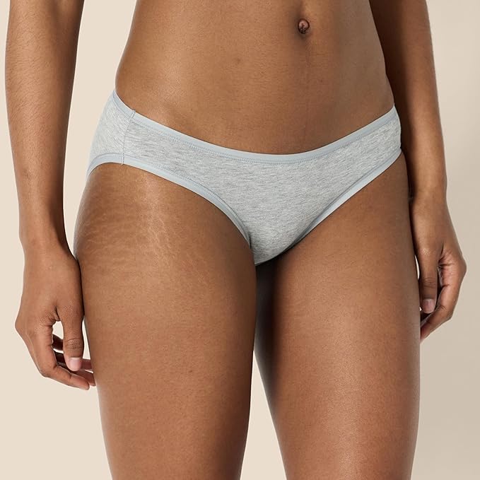 Amazon Essentials Women's Breathable Cotton Bikini Brief Underwear with Full Coverage, Multipacks