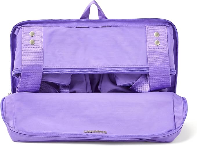 Baggallini Carryall Expandable Lightweight Travel Tote 22" Packable Folding Compact Nylon Washable Weekender w/Luggage Sleeve