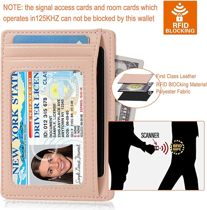 GH GOLD HORSE Slim RFID Blocking Card Holder Minimalist Leather Front Pocket Wallet for Women | Slim, RFID Blocking, Minimalist, Front Pocket