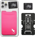 Phone Wallet - Adhesive Card Holder - Cell Phone Pouch - Stick on Lycra Pocket by Gecko - Carry Credit Cards and Cash