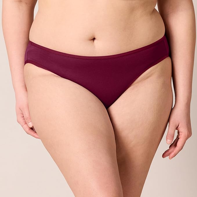 Amazon Essentials Women's Breathable Cotton Bikini Brief Underwear with Full Coverage, Multipacks