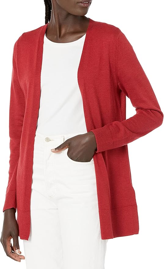 Amazon Essentials Women's Lightweight Long Sleeve Open-Front Cardigan Sweater (Available in Plus Size)