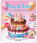BSCOOL - Drawing, Coloring & Activity Book: Play and Bake with Stickers, Guides and Recipes. Dress Up Your Cake Design for Kids 5 and Up. Easter Gift for Girls