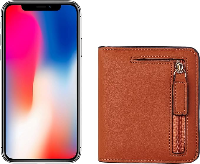 Toughergun Women’s Small Slim Leather Wallet with RFID Protection, Compact Bifold Mini Purse with Clear ID Window