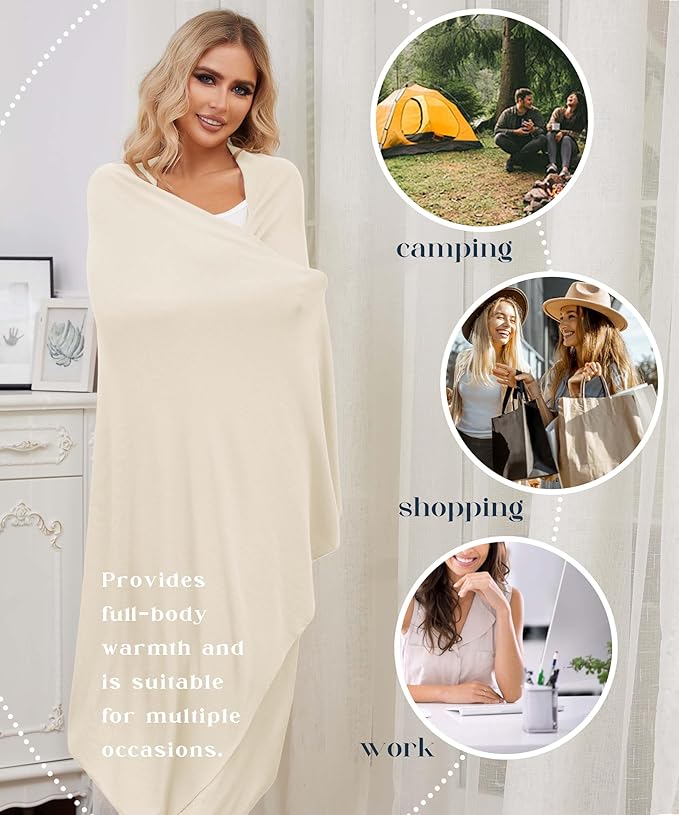 Tencel Cashmere Shawl Wraps for Women,Pashmina Stole Airplane Travel Wool Scarf Blanket Wrap Lightweight UPF 50+