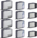 Tudomro 12 Pcs Large Packing Cubes Luggage Organizers for Suitcase Mesh Travel Organizer Bags Travel Packing Organizers for Traveling Camping Hiking