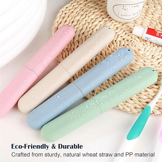 4-Pack Toothbrush Travel Case, Ventilated Portable Travel Toothbrush Holder, Dustproof Breathable Protective Cover, Lightweight Storage Toothbrush Container for Traveling Business Trips Camping