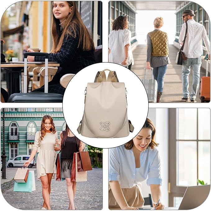 Anti-theft Large Capacity Backpack For Women, Lightweight Leisure Shoulder Bag, Cross Body Back Pack Bag, Multi-Purpose Rucksack Backpack With Adjustable Strap For School Work Commuting Traveling