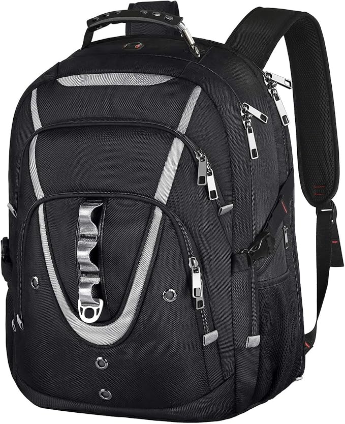 Mogplof 18.4 Laptop Backpack for Men, 55L-60L Extra Large Gaming Laptops Backpack, TSA Friendly Flight Approved RFID Anti-theft Pocket, Water Resistant Suiltable for Travel Business Work