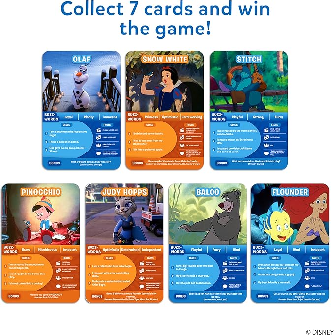 Skillmatics Guess in 10 Disney, Card Game for Girls, Boys, Kids, Teens, Adults Who Love Cinderella, Mickey Mouse, Moana, Travel Toy, Screen-Free Fun, Gifts for Ages 6, 7, 8, 9 and Up