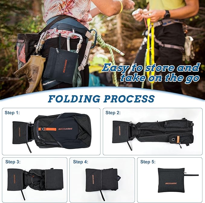 BECOJADDE 20L Small Hiking Backpack for Men Women Foldable Packable Back Pack Ultralight Hiking Daypack for Travel Camping Outdoor, Black