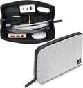 SIMTOP Cord Organizer Travel Small Tech Bag Pouch Case for Cords, Charger, Hard Drive, Power Bank – Water-Resistant Electronics Organizer, Small Portable Gadget Case for Travel