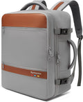 Smart Suitcase-style Laptop Backpack, 25L / 35L Practical Travel Bag for Work, Leisure & Flight, Luggage-Style Commuter Pack (Gray, 25L)