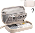 Electronics Organizer, OrgaWise Electronic Accessories Bag Storage Case Travel Waterproof Bag for Phones, Cables, Chargers (S2-Beige)