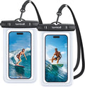 Lamicall Waterproof Phone Pouch Case - [2 Pack][Easy Lock & Heavy Duty] IPX8 Water Proof Cell Phone Dry Bag for Beach, Mom Gift Protector for iPhone 17 16 15 14 13 12 11 Pro Max Plus, Galaxy S25, 4-7"