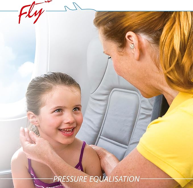 Ear Pain Relief Earplugs for Kids Flying – Reduce Ear Pressure on Airplanes During Takeoff & Landing – Comfortable Reusable Flight Ear Plugs for Children by SANOHRA