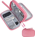 Skycase Electronic Organizer Travel Case - Waterproof Travel Cord Pouches for Organization, Cable Organizer, All-in-One Double Layers Storage Bag for Accessories, Charger, Cable, Pink-1