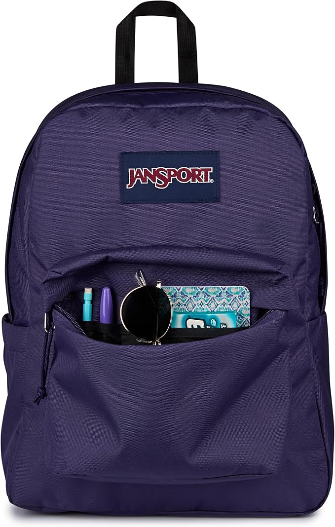 JanSport SuperBreak Plus Backpack with Padded 15-inch Laptop Sleeve and Integrated Bottle Pocket - Spacious and Durable Daypack for Work and Travel - Amethyst Angst