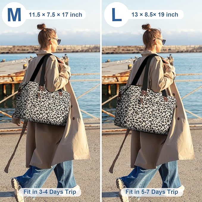 Pritent Travel Duffle Bag, Waterproof Weekender Overnight Hospital Bags for Women Men with Toiletry Bag Lightweight Carry on Personal Item Duffle Gym Bag for Travel, Airplanes, Sports