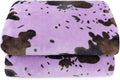 Purple Throw Blanket for Girls, Soft Fuzzy Small Fleece Blanket, Warm Cute Cozy Bedding for Crib Stroller Decor 40"x 50"