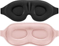 MZOO Luxury Sleep Mask for Back, Side Sleeper, Complete Light Blocking Sleeping Eye Mask Night Blindfold, 3D Zero Pressure & Lash Friendly, Breathable Soft Eye Cover Flight Nap Travel
