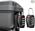 2 Pack TSA Approved Gun Case Locks - 4 Digit Travel Locks, Small Combo Padlocks for Pistol & Revolver Hard Cases