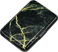 ELFISH Mini RFID Aluminum Wallet Credit Cards Holder Business Card Case Metal ID Case for Men Women (Black Marble)