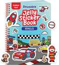 Reusable Sticker Book - Vehicles Stickers for Toddlers & Kids 3-5: Boys Easter Basket Stuffers & Easter Basket Essentials - Fun Activity in Airplane & Cars, Jelly Sticker Books for Toddlers 1-3 2-4