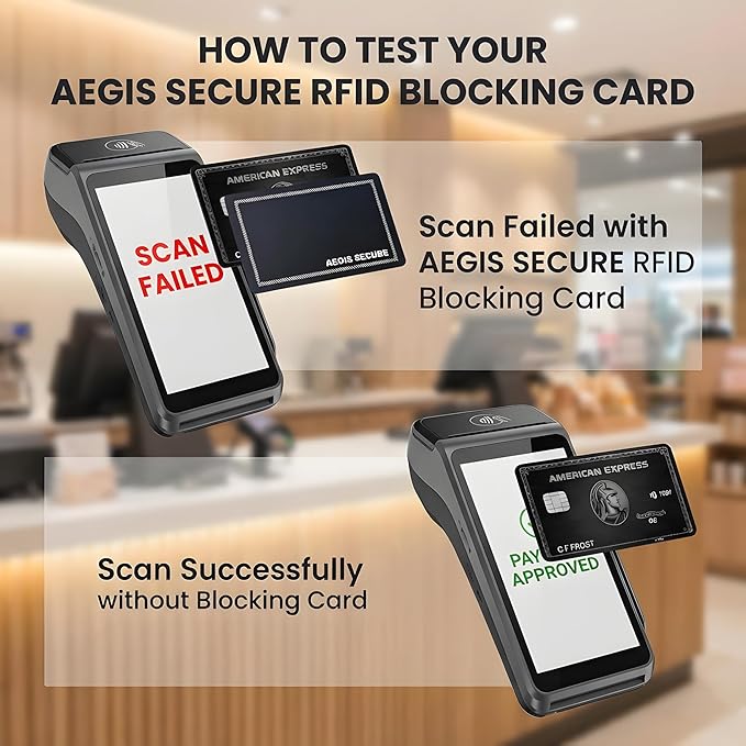 RFID Blocking Card – Active NFC Contactless Credit & Debit Card Protector, Anti-Theft RFID Blocker for Entire Wallet, ID & Passport Protection, Premium Slim Card Fits Wallet & Purse