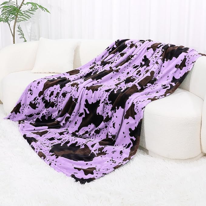 SEEGU Purple Queen Blanket for Bed, Extra Large Queen/Full Size Fleece Throw Blanket for Bedroom, Purple Gifts for Women & Couples, 90"x90"