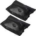 2 Pack Mesh Shoe Bags for Travel, X-Large Waterproof Shoe Storage Bag Clear Large Transparent Dustproof Shoes Bag with Zipper for Packing, Reusable Golf Gym Shoes Dust Bags for Man and Women, Black