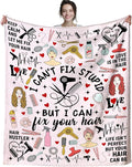Barber Blanket Hair Stylist Gifts for Women Girls,Barbershop Accessories Stuff Decor Barber Supplies Throw Blankets,Hairdresser Gifts for Female Adults Her 50"x40"