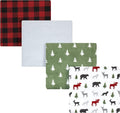 Hudson Baby Unisex Baby Cotton Flannel Receiving Blankets, Woodland Christmas, One Size