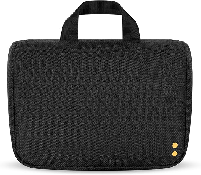 Sherpani Co-Pilot, Travel Toiletry Bag, Hanging Cosmetic Organizer, Water Resistant Makeup Bag, Shower Dopp Kit, Essentials Toiletries for Women, Travel Gift (Carbon)