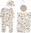 Newborn Baby 4 Piece Coming Home Outfit Gift Set – Footie Sleeper, Blanket, Headband & Ornament for Boys & Girls