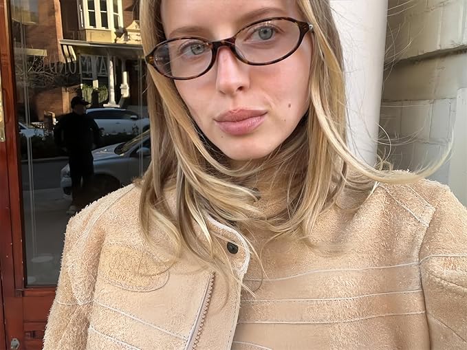 GUVIVI Retro Oval Sunglasses for Women Chic Cat Eye 90s Sunnies Lightweight Narrow Shades Trendy UV protection Sun Glasses