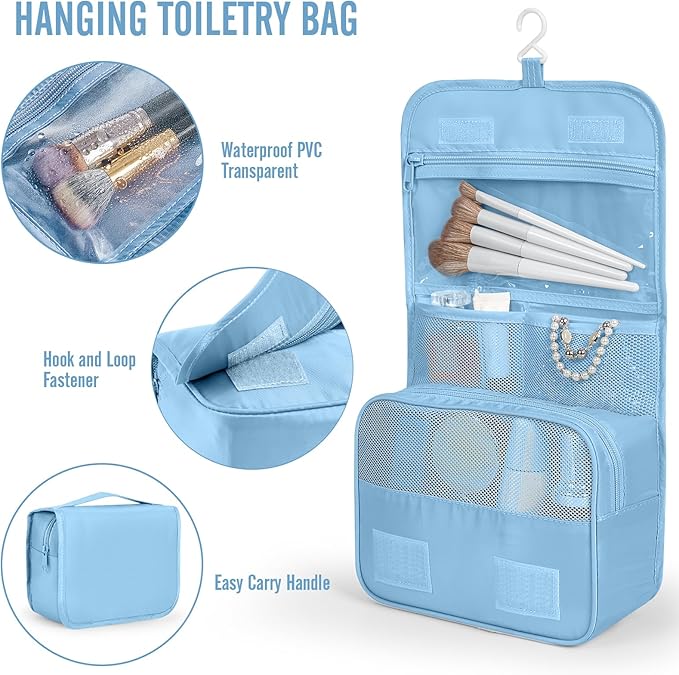 Veken 8 Set Packing Cubes for Travel Essentials, Suitcase Organizer Bags in 4 Sizes, Carry-On Luggage Accessories with Large Laundry Bag & Passport Holder, Must-Have for Airplane, Road Trip & Camping