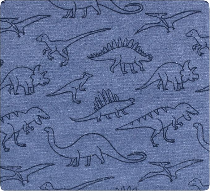 Hudson Baby Unisex Baby Cotton Flannel Receiving Blankets Bundle, Blue Green Dino, One Size
