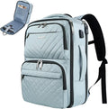 EMPSIGN Carry on Travel Backpack for Women & Men, 17 inch Large TSA Friendly Laptop Backpack with USB Port, Airline Approved Carry On Luggage, Travel Essentials, Weekender Overnight Bags, Light Blue