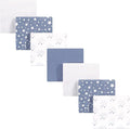 Hudson Baby Unisex Baby Cotton Flannel Receiving Blankets Bundle, Cloud Mobile Blue, One Size