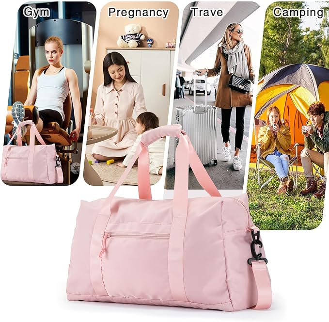 Travel Duffle Bag,Sport Gym Bag for Men And Women with Wet Pocket,Weekender Bag Carry On Tote Bags for Airplane