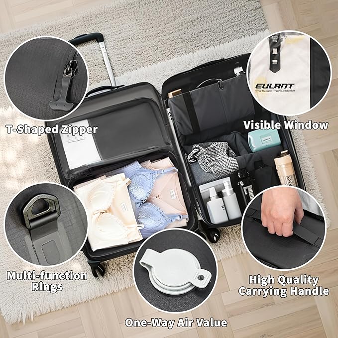 Reusable Compression Small Packing Cubes for Women Underclothes,Professional IP67 Vacuum Bags for Underwear,briefs,Socks etc.Packing Cubes for Suitcases Luggage for Travel Trip(12 inches,No Pump)