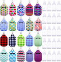 Duufin 40 Pieces Hand Sanitizer Keychain Holders Set with 20 Pieces Hand Sanitizer Holder and 20 Pieces Empty Travel Bottles